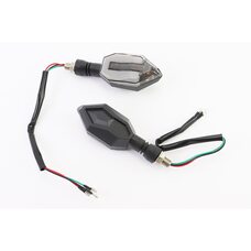 Поворот диодный на гибкой ножке + габарит белый LED СТРЕЛА тип 3"секвентальный", 2шт