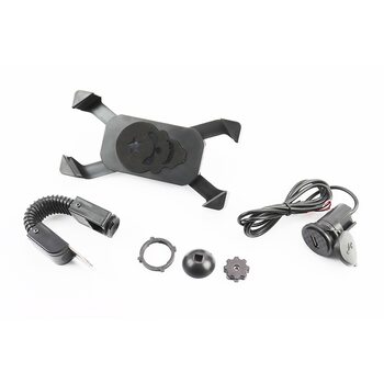 Тримач телефону на гнучкій ніжці + USB зарядка (мін. габарит телефону 60 * 124мм, макс. габарит 80 * 160мм)