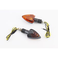 Поворот "стріла" карбон. (помаранчове скло), пара 5514