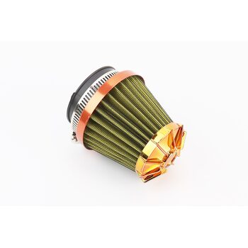 Фильтр воздушный нулевой 26/35/42/50мм прямой "конус" желтый (большой)