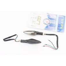 Поворот диодный на гибкой ножке + стоп сигнал/габарит LED ЛОДОЧКА "секвентальный", 2шт