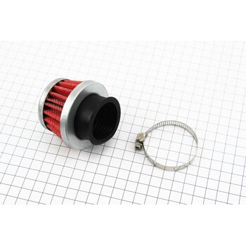 Фильтр воздушный нулевой 38мм прямой "конус", низкий