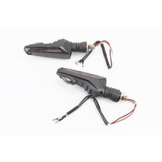 Поворот діодний на гнучкій ніжці + габарит білий LED ЧОВНИК "секвентальний", 2шт