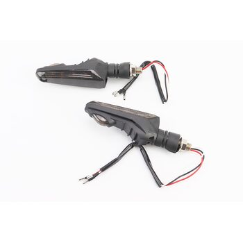 Поворот діодний на гнучкій ніжці + габарит білий LED ЧОВНИК "секвентальний", 2шт