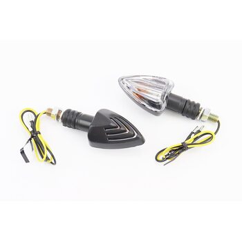 Поворот "стрела" черный (прозрачное стекло), пара 5516