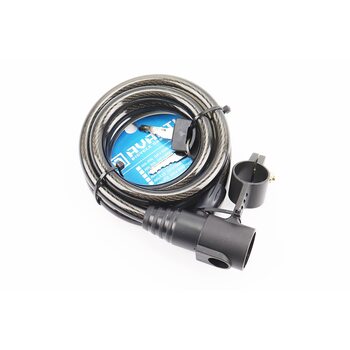 Замок протиугінний тросовий 1500х12мм під ключ, кріплення за трубу сидіння, AGL-104