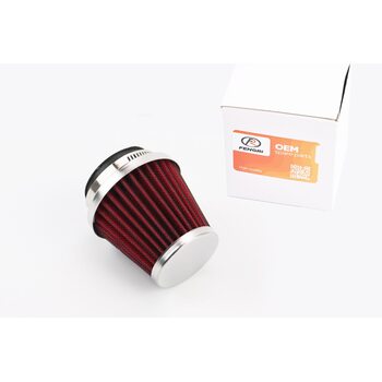 Фільтр повітряний нульовий 42мм прямий "конус", високий ЧЕРВОНИЙ