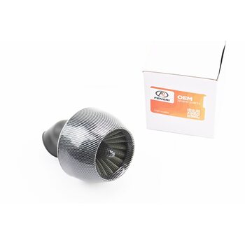 Фильтр воздушный нулевой 35мм 45град. "ТУРБИНА" КАРБОН