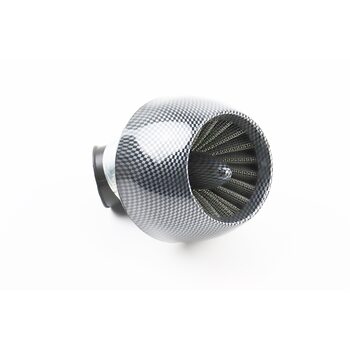 Фильтр воздушный нулевой 28мм 45град. "ТУРБИНА" КАРБОН