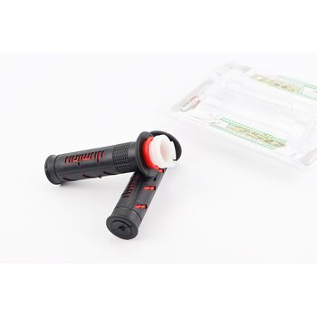 Рукоятка руля лев./пр. к-кт со вставкой, черно-красные