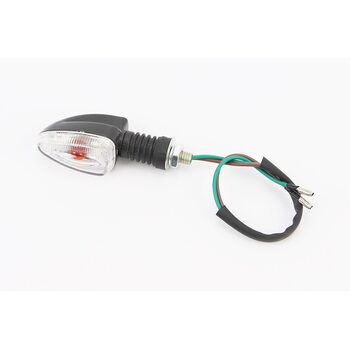 Поворот "стрела" черный, прозрачное стекло