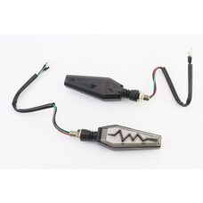 Поворот діодний на гнучкій ніжці + стоп сигнал / габарит LED човники "секвентальний", 2шт