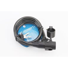 Замок протиугінний тросовий 1200х10мм під ключ, кріплення за трубу сидіння, AGL-102