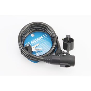 Замок протиугінний тросовий 1200х10мм під ключ, кріплення за трубу сидіння, AGL-102