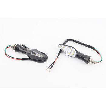 Поворот диодный LED СТРЕЛ с отверстием КАРБОН, 2шт