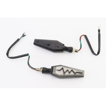 Поворот діодний на гнучкій ніжці + стоп сигнал / габарит LED човники "секвентальний", 2шт