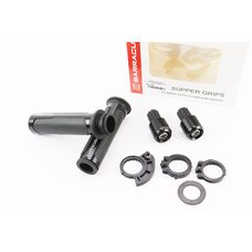 Рукоятка керма лів./пр. к-кт + заглушки керма "МЕТАЛ" ЧОРНИЙ