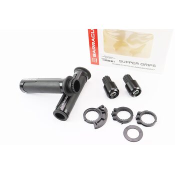 Рукоятка керма лів./пр. к-кт + заглушки керма "МЕТАЛ" ЧОРНИЙ