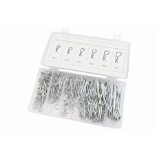 Набор шплинтов пружинных (L-30;d-1,9, L-33;d-1,7, L-40,d-1,7; L-40;d-2,4,L-45;d-3,2, L-75;d-3,7) 6 видов, 150шт