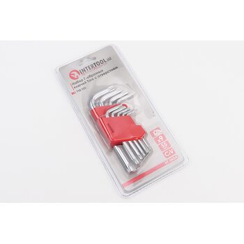Набор Г-образных ключей с отверстием TORX (T10/T15/T20/T25/T27/T30/T40/T45/T50) CrV HT-0604
