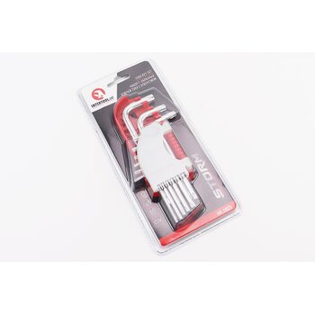 Набор Г-образных ключей с отверстием TORX (T10/T15/T20/T25/T27/T30/T40/T45/T50) S2 PROF HT-1821