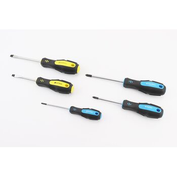 Отвёртки набор 5шт PH0/PH1x75мм PH2x100мм SL5x75мм SL6x100мм 40-1505