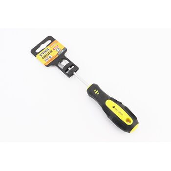 Викрутка магнітна шліцева SL5x 75мм ручка з TPR покриттям 48-5575