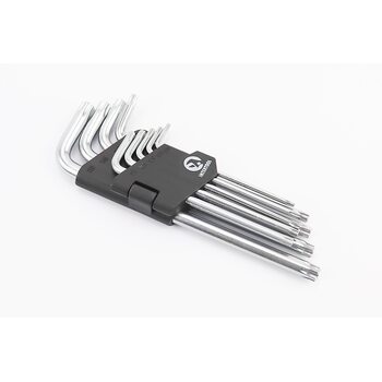 Набор Г-образных ключей удлиненных TORX (T10/T15/T20/T25/T27/T30/T40/T45/T50) CrV HT-0608