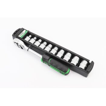 Набор головок торцевых c трещоткой 1/2" CrV 10шт (8/10/11/12/13/14/15/17/18/19мм) ET-6013