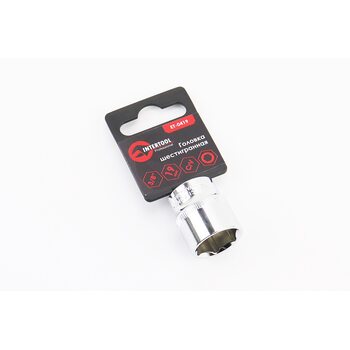 Головка торцевая 6-гранная 3/8" 19мм CrV ET-0419