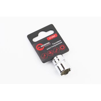 Головка торцевая 6-гранная 1/4" 14мм CrV ET-0444