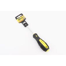 Отвёртка магнитная шлицевая SL6х100мм ручка с TPR покрытием 48-5610