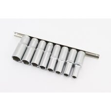 Набор головок торцевых удлиненных на планке 1/2" 8шт (10/12/13/14/15/17/19/22мм) ET-6009