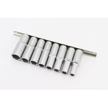 Набор головок торцевых удлиненных на планке 1/2" 8шт (10/12/13/14/15/17/19/22мм) ET-6009