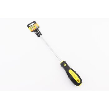 Отвёртка магнитная шлицевая SL8х200мм ручка с TPR покрытием 48-5820