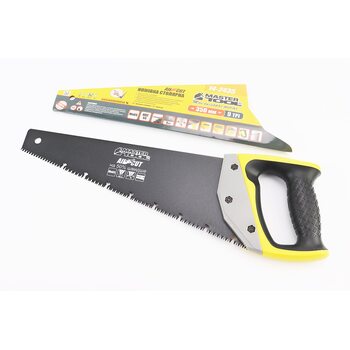 Ножовка по дереву 350мм, 9TPI MAX CUT, закаленный зуб, 3D заточка, тефлоновое покрытие, BLACK ALLIGATOR 14-2435