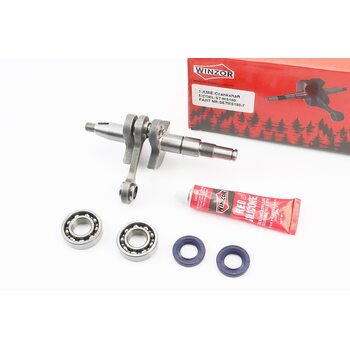 Колінвал, палець 10mm MS-180 + підшипник + підшипник 6002-2шт + сальник 15x25x5-2шт + герметик