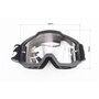 Окуляри кросові/ендуро/АТV, чорні (прозоре скло)