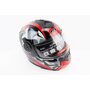 Шолом модуляр, закритий з відкидним підборіддям+відкидні окуляри BLD-159 S (55-56см), ЧОРНО-ЧЕРВОНИЙ