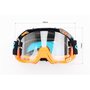 Окуляри кросові/ендуро/АТV, чорно-помаранчеві (прозоре скло)