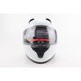Шолом інтеграл, закритий (сертифікація DOT)+відкидні окуляри BLD-M67 L (59-60см), БІЛИЙ глянець