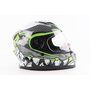 Шлем интеграл, закрытый BLD-M62 М (57-58см), СЕРЫЙ/НЕОНОВО-ЗЕЛЕНЫЙ "T-Rex"