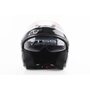 Шолом відкритий+відкидні окуляри BLD-708 S (55-56см), ЧОРНИЙ глянець