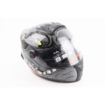 Шолом інтеграл, закритий+окуляри BLD-М61 М (57-58см), ЧОРНО-СІРИЙ "Buffalo"