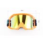 Очки кроссовые/эндуро/АТV, оранжевые (зеркальное желтое стекло)