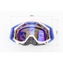 Окуляри кросові/ендуро/АТV, біло-сині (затемнене скло)