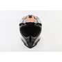 Шлем кроссовый/эндуро/АТV BLD-819-7 S (55-56см), ЧЁРНЫЙ глянец с оранжево-бело-серым рисунком