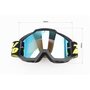 Окуляри кросові/ендуро/АТV, чорні з жовтим ремінцем (дзеркальне скло)