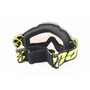 Окуляри кросові/ендуро/АТV, чорні з жовтим ремінцем (дзеркальне скло)