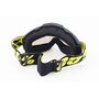Окуляри кросові/ендуро/АТV, чорні з жовтим ремінцем (дзеркальне скло)